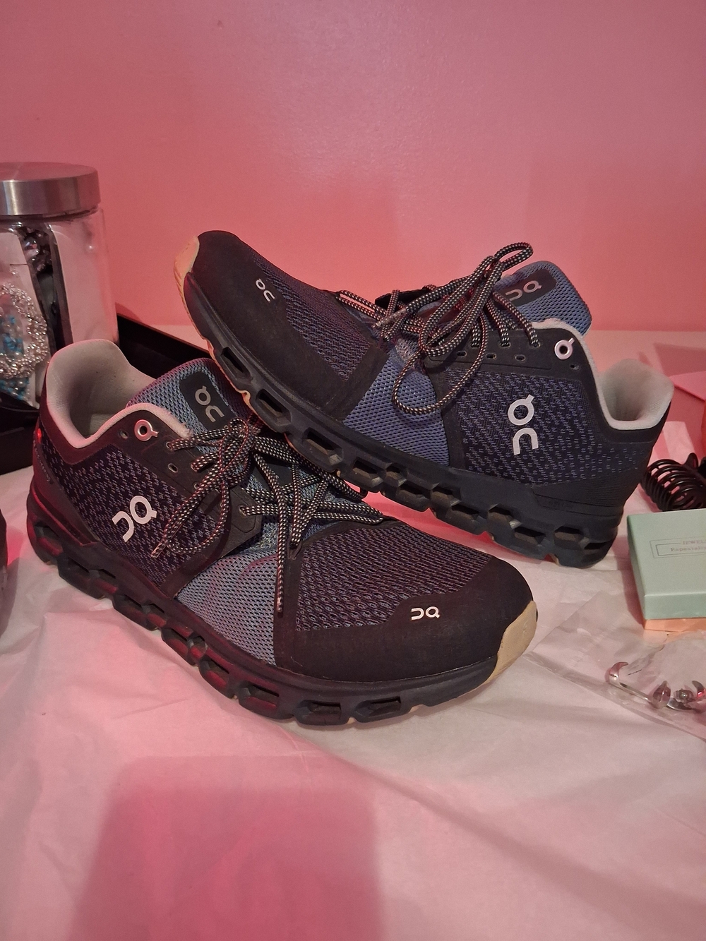 On Running Running Women’s Cloudswift Black and Navy Running Shoes